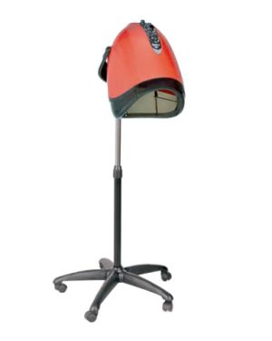 Secador Casco c/pie 3v. Iónico Rojo