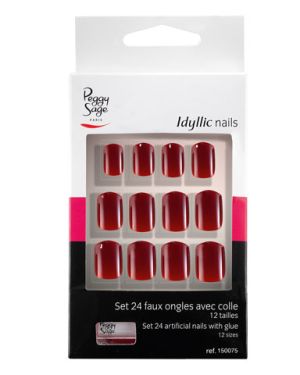 Kit 24 Uñas Artificiales Red